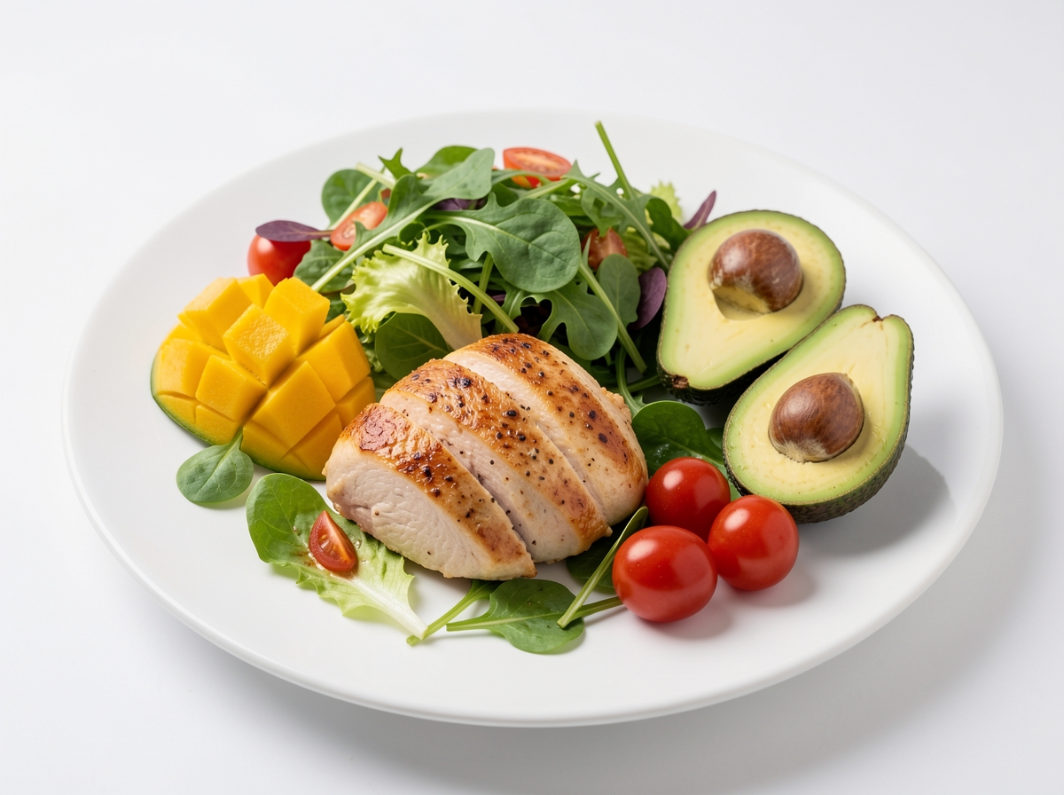 Insalata di Pollo Estiva con Mango, Avocado e Lime